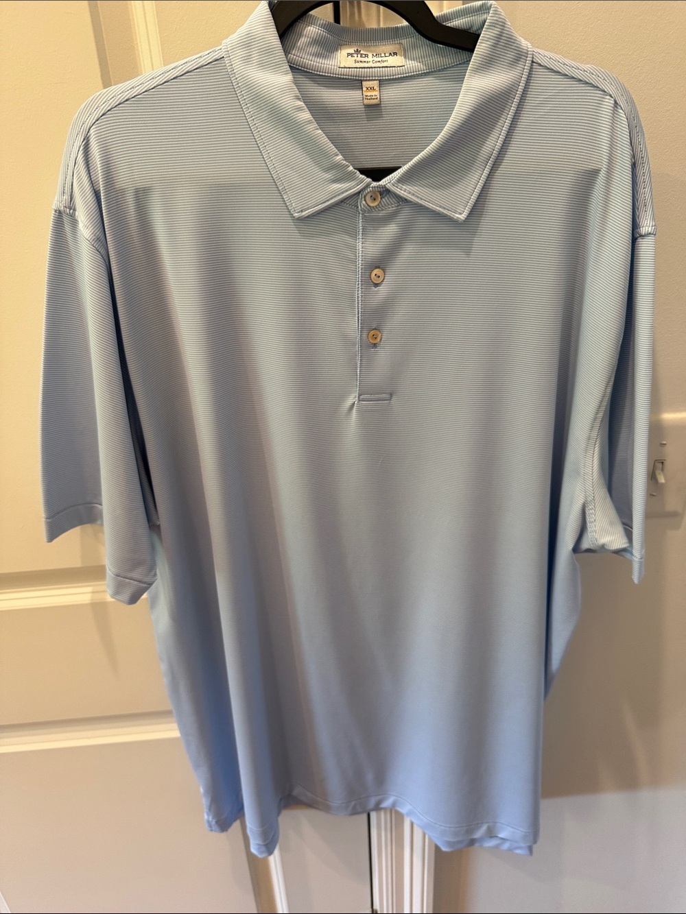 Peter Millar Light Blue Short-Sleeve Performance Polo